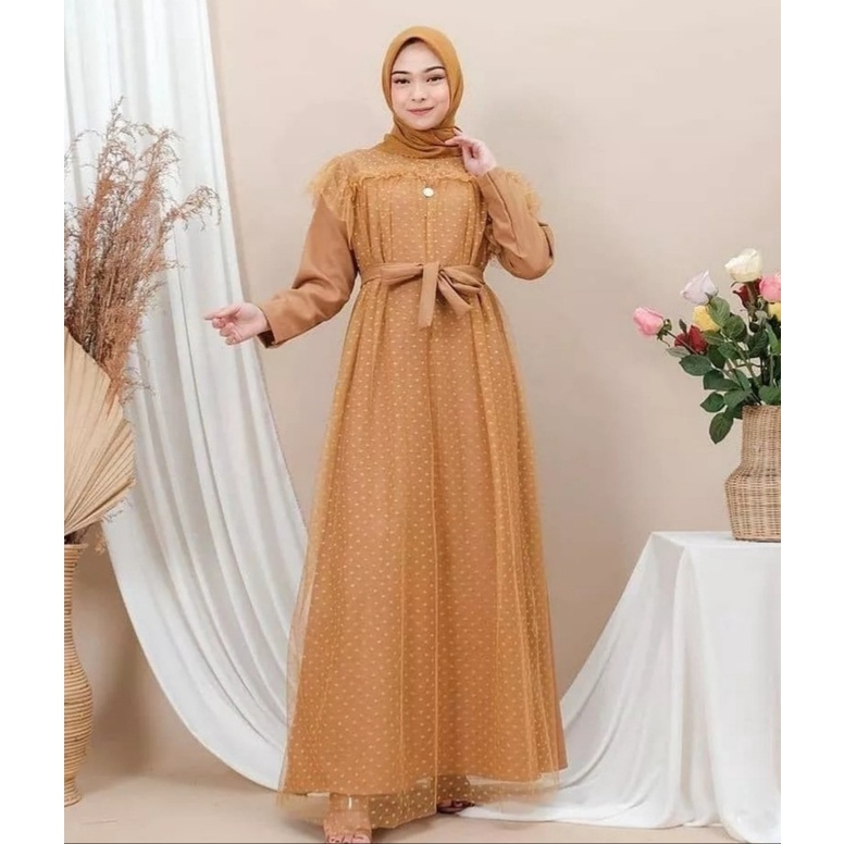 Gamis Kondangan Wanita Jumbo Ld 120 130 140 MIRA DRESS S M L XL XXL XXXL 5L Gamis Tile Remaja Kekinian