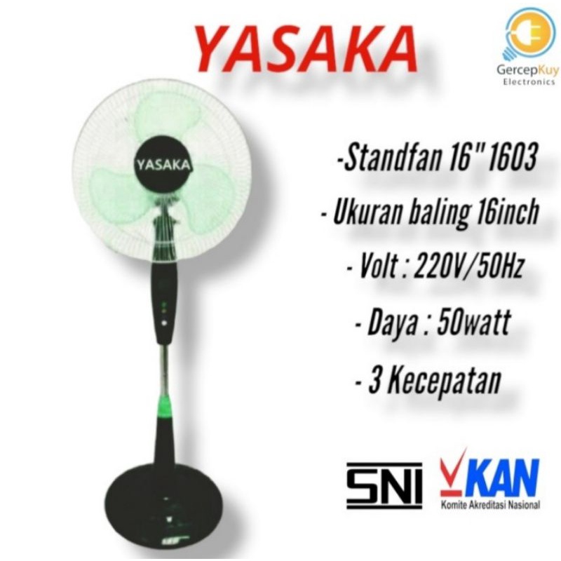 Kipas Angin Berdiri/Standfan 16&quot; 1603 YASAKA