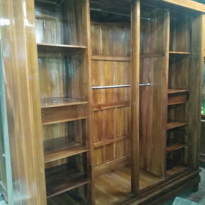 lemari 4 pintu sliding jati ready stok Shopee Indonesia lemari 4 pintu sliding jati ready stok Shopee Indonesia