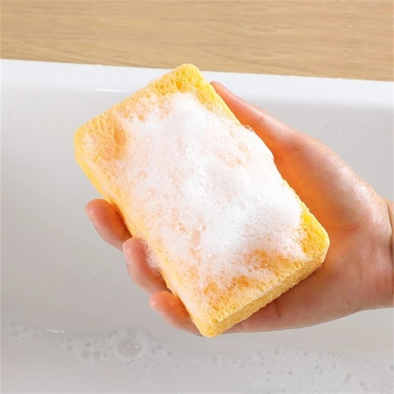 Spons Pulp Kayu Serap Air Lembut/ Spons Pembersih Cuci Piring Dapur/ Scouring Pad Dekontaminasi Kuat