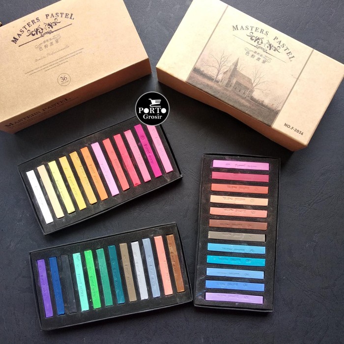 

PASTEL-DRY-OIL- MARIES MASTER SOFT PASTEL COLOR CRAYON HAIR COLORING SET 36 WARNA -OIL-DRY-PASTEL.