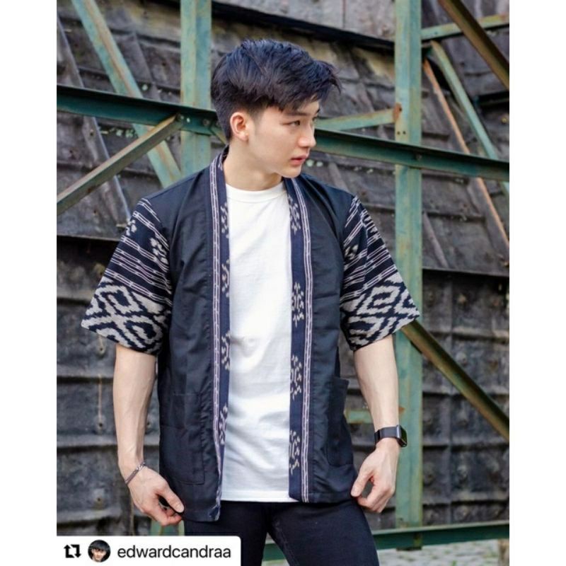 kimono pria baju tenun jepara kP3