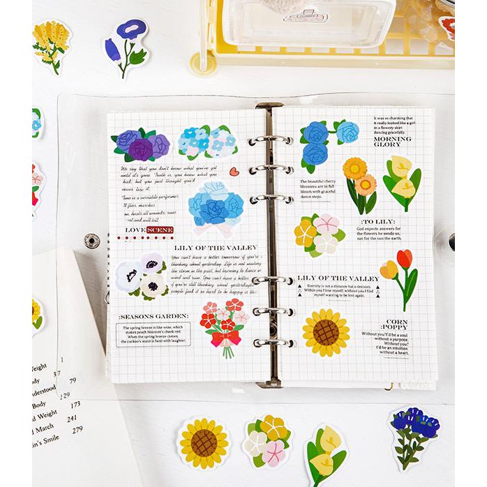 [MILOLI] 46Pcs SWEET DREAMS Deco Sticker DIY Scrapbook Stiker Jurnal Diary Planner Kotak - B0260-5