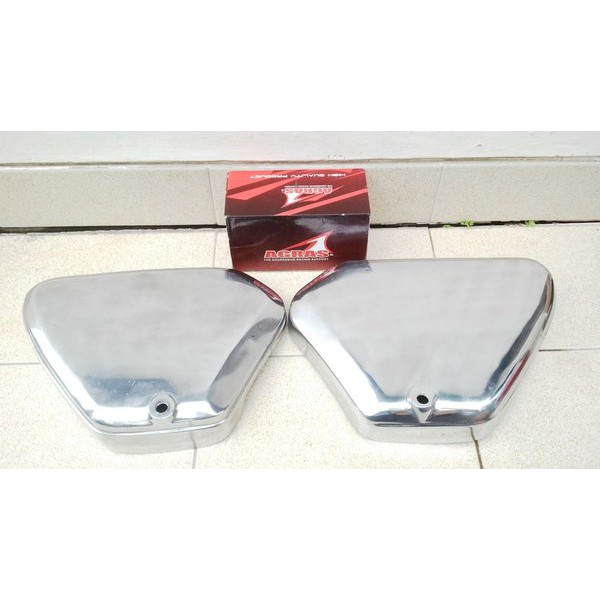 Promo Best seller            Tutup- Tepong box aki Kanan Kiri Honda CB Dream Almunium Polish