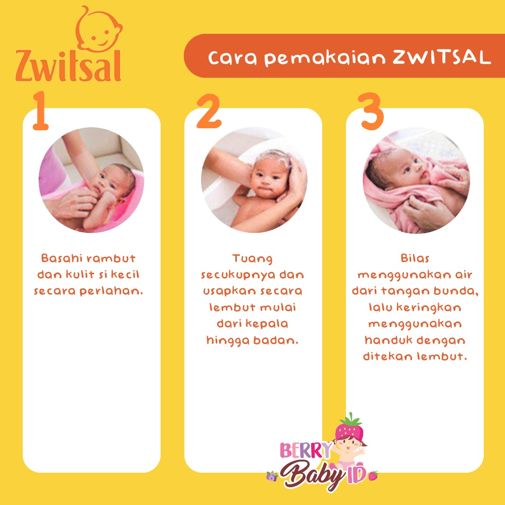 Zwitsal Natural Baby Shampoo Bayi Anak Hypoallergenic Refill 250ml Berry Mart