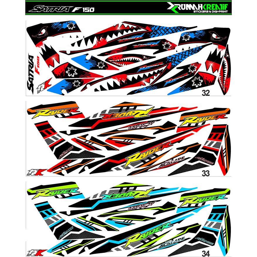 SATRIA FU 150 -2015 (Animasi Satria Fu Facelift 2013-2016) STRIPING VARIASI SUZUKI RK-02
