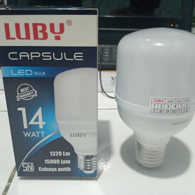 Lampu LED Luby Capsule 14 Watt Cahaya Putih