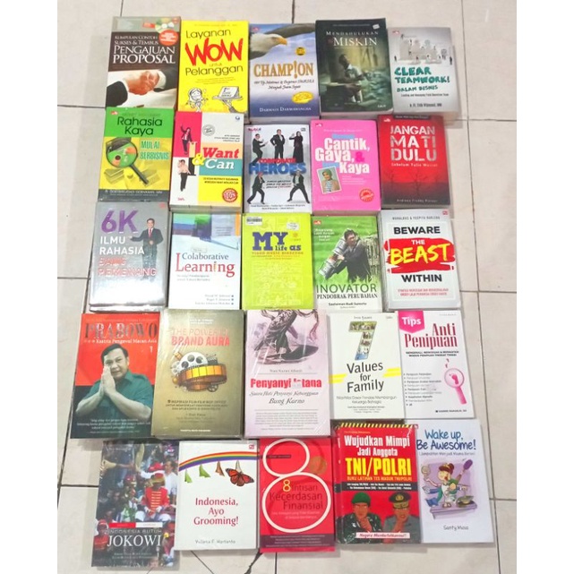 PROMO BUKU MOTIVASI / INSPIRASI / MULAI BERBISNIS / INOVASI / BISNIS / KISAH INSPIRASI / WUJUDKAN MIMPI JADI ANGGOTA TNI / POLRI / MURAH ORIGINAL