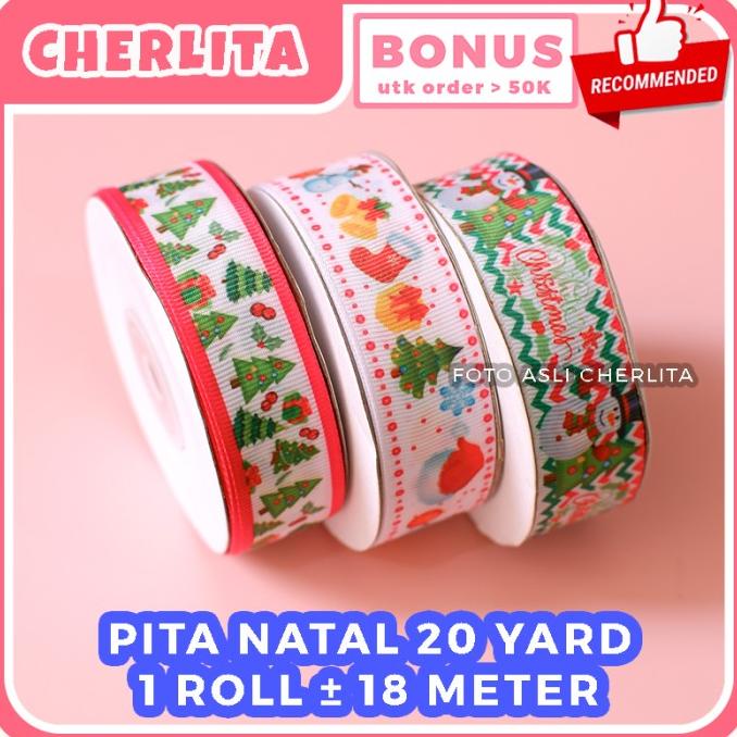 

Premium Product!!! Pita Natal Christmas Ribbon Packaging Kue Kado Hampers Snowman Santa - Paling Diminati