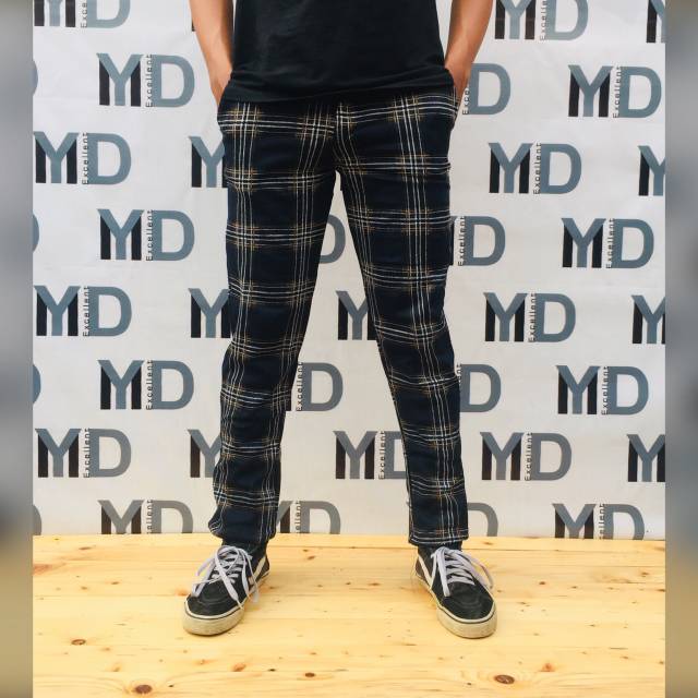  Plaid  Men Pants celana  plaid  cowok  celana  tartan  pria  