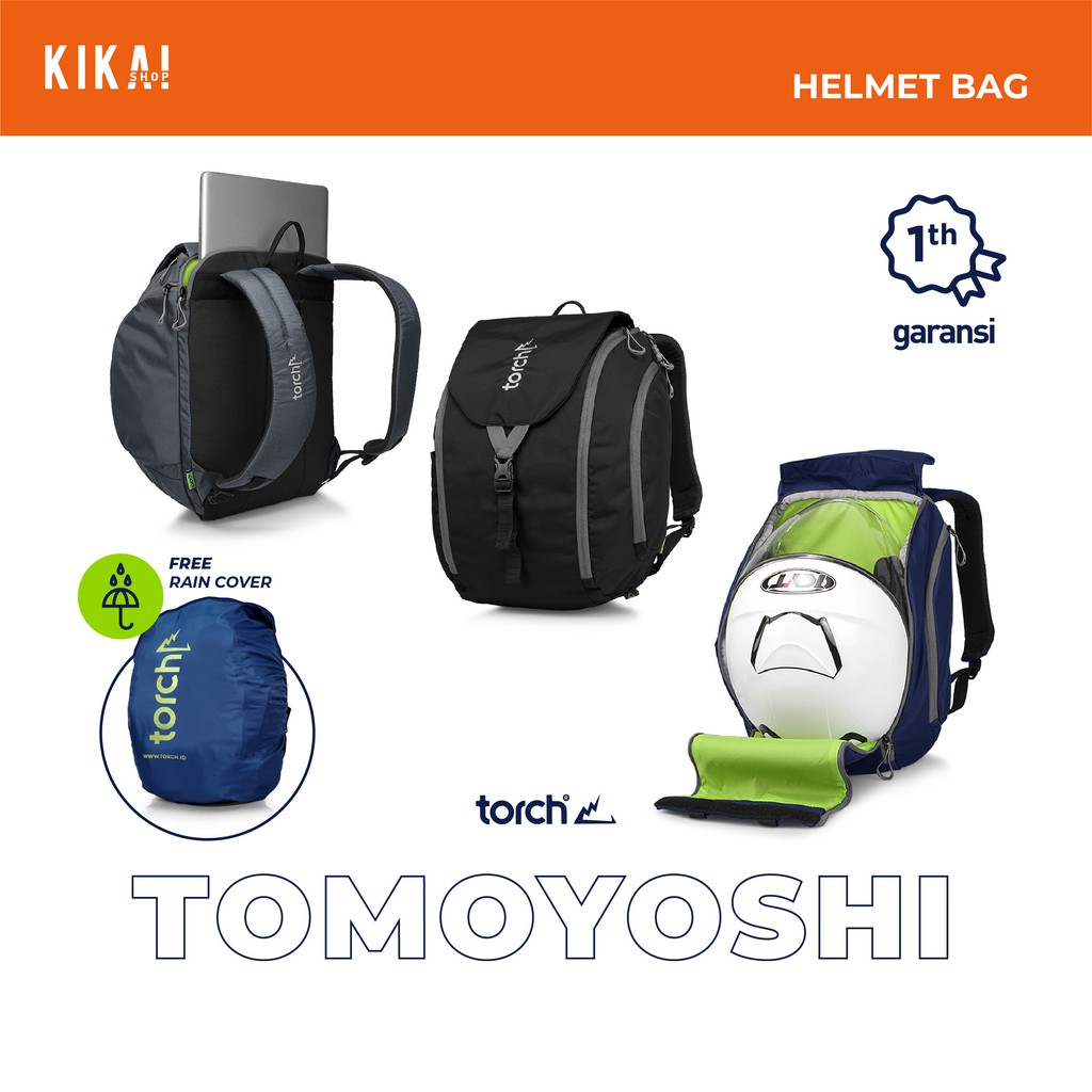 Tas Helm Muat Laptop Helmet Bag Ori Torch - Tomoyoshi