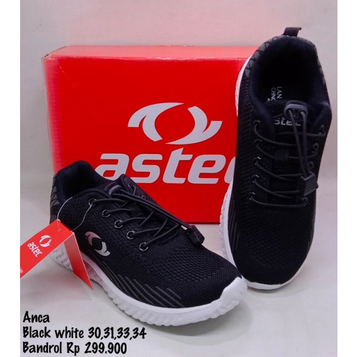 ASTEC SEPATU ANAK ORI ANCA BLACK/WHITE