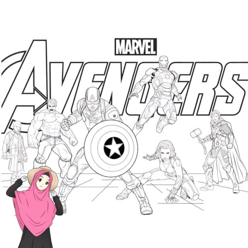 

Gambar Mewarnai Kartun Anime Keren Marvel Avengers & Desain untuk melatih kecerdasan Anak-Anak