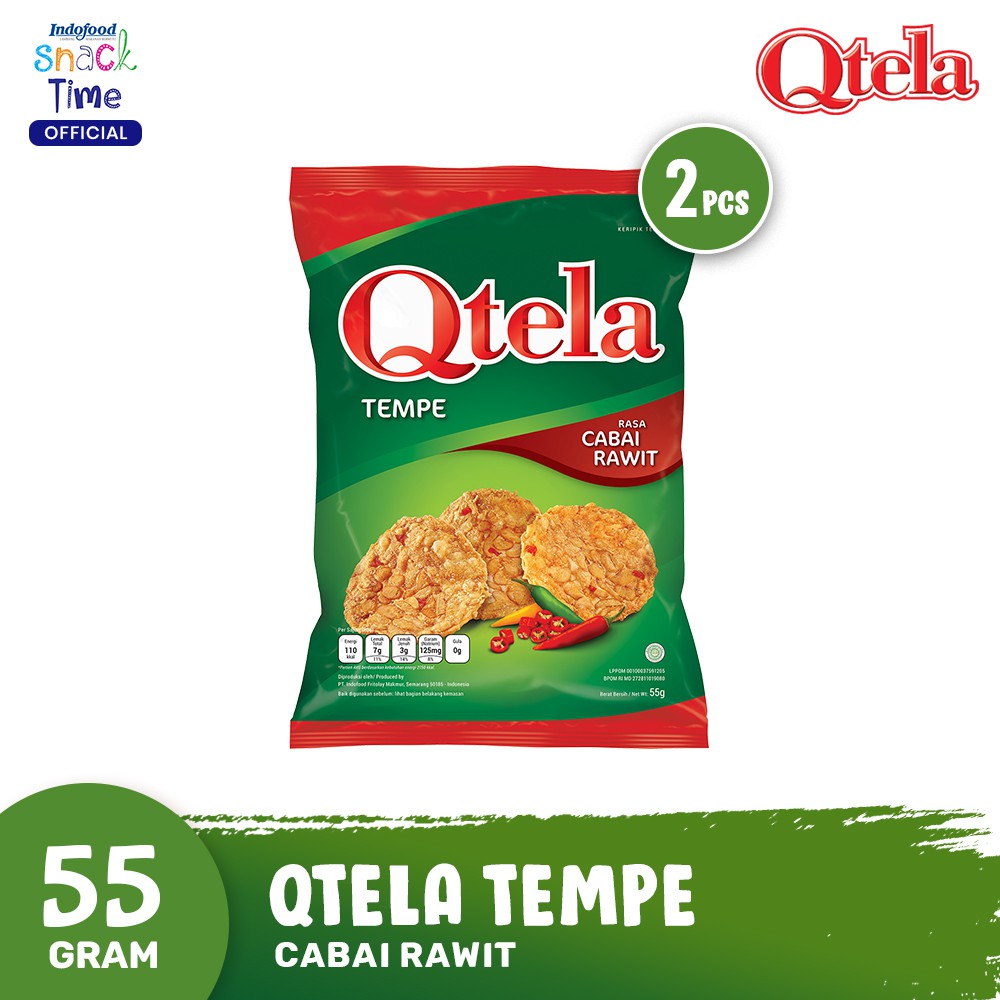 Promo Harga Qtela Keripik Tempe Cabai Rawit 55 gr - Shopee