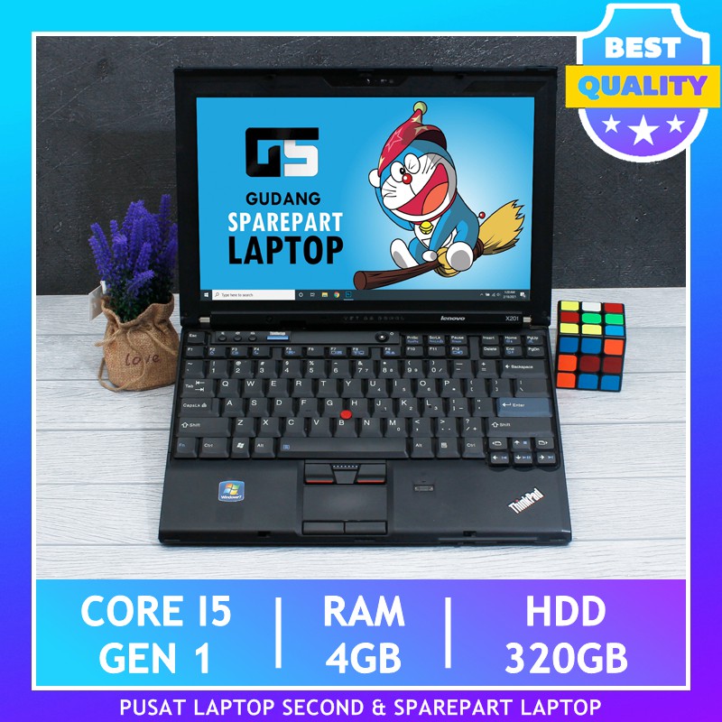 PROMO LENOVO THINKPAD X201 Core i5 RAM 4GB 320GB Laptop Bekas Murah Notebook Second Ultrabook Tipis