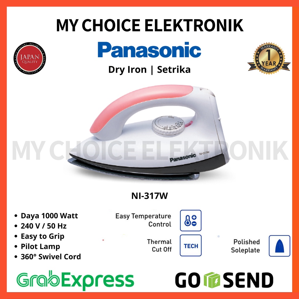 Panasonic Setrika NI-317 300W | Dry Iron NI317WPSR | NI 317-WPSR