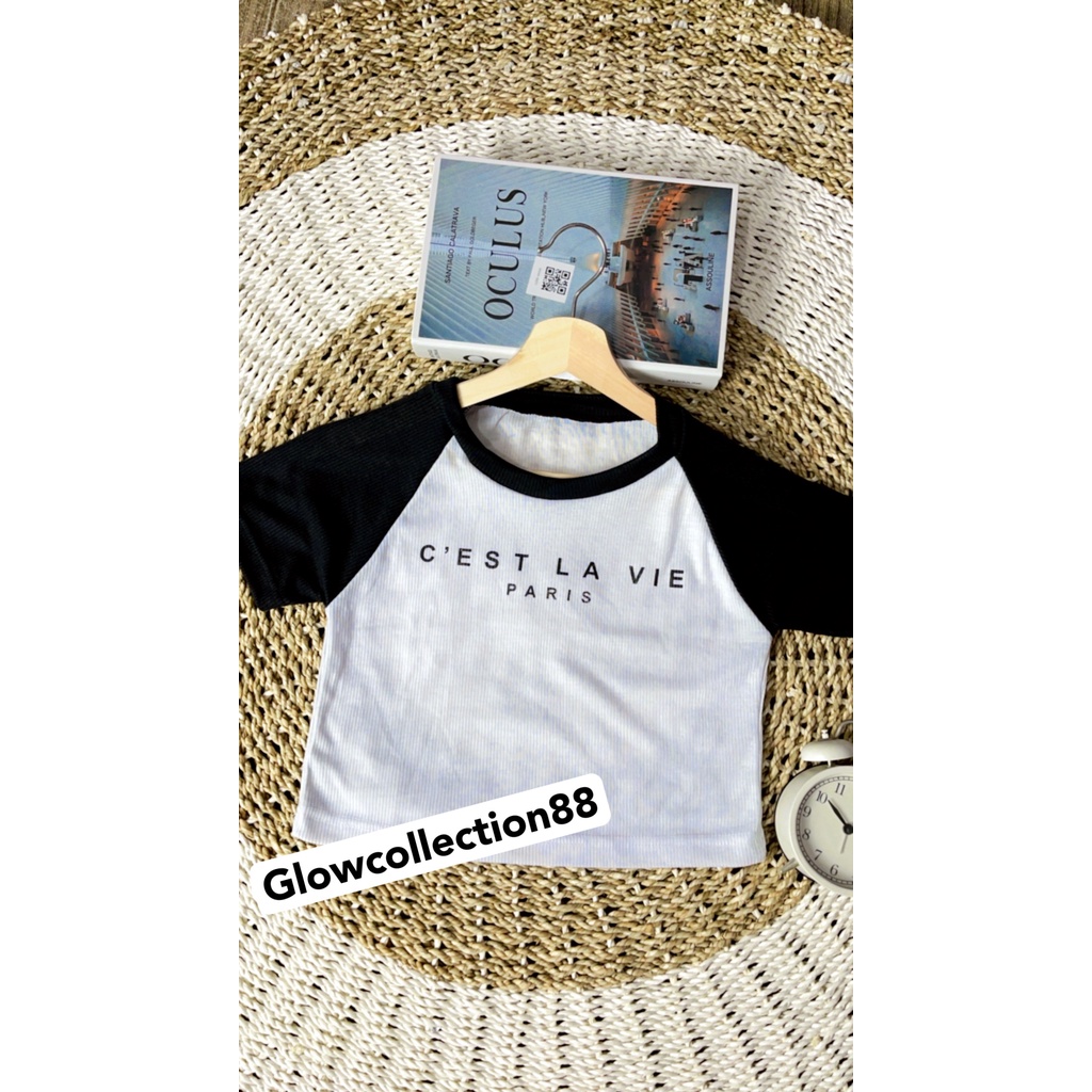 Crop Top Wanita Letter (LD88 , P40)