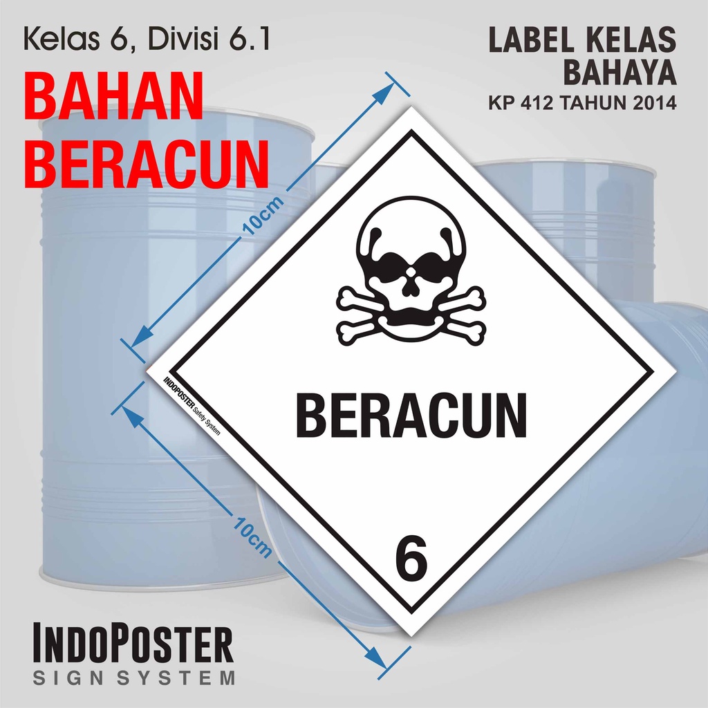 

Stiker Label Simbol B3 IATA Transportasi Kelas Material Bahaya Dangerous Goods - Bahan Beracun