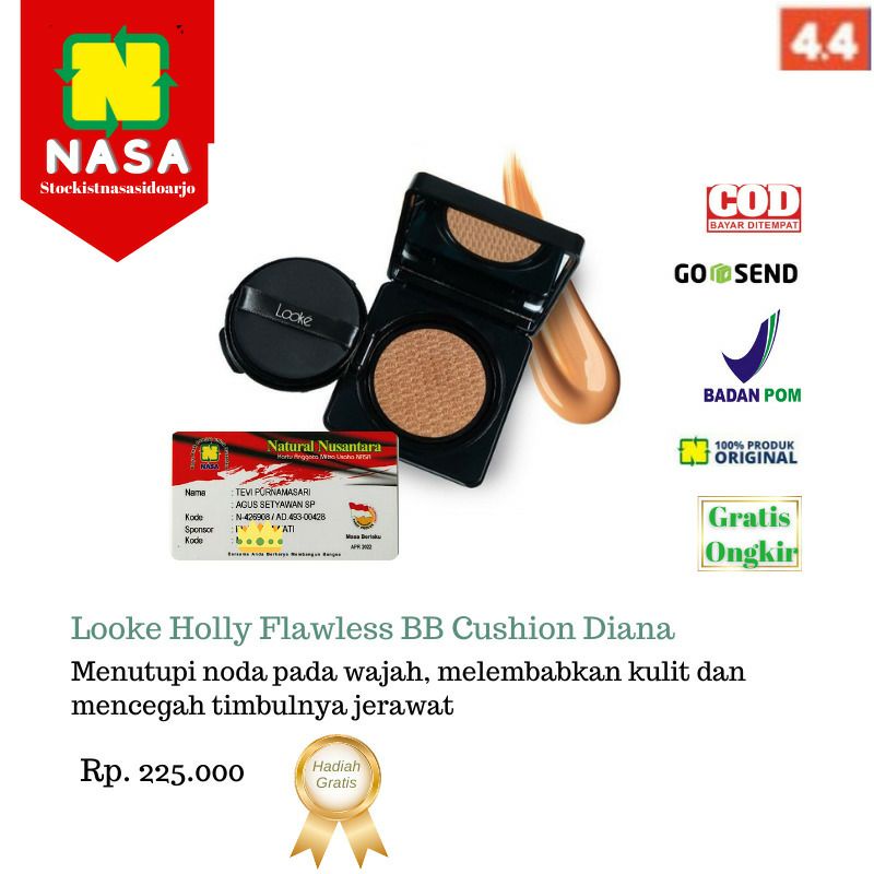 Bedak cushion Looke Diana/Looke Holy Flawless BB Cushion - Diana - Bedak looke - Bedak looke bb cush