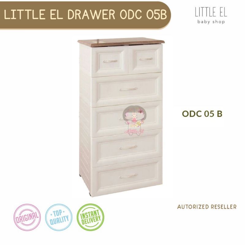 Little El Drawer - Olymplast ODC 05B - Lemari Plastik - Drawer Baju Bayi dan Anak - Lemari Bayi
