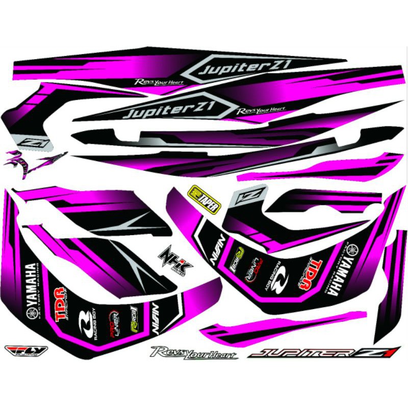 striping jupiter z1 semi Decal grafis racing striping sticker jupiter z1