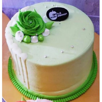 

Kue Ulang Tahun Ultah - Black Forest Model Bunga Hijau - Free Ucpn