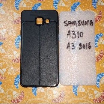 SAMSUNG A310 / A3 2016 bumper slide hard case mirror , softcase silikon karet model air dan hitam