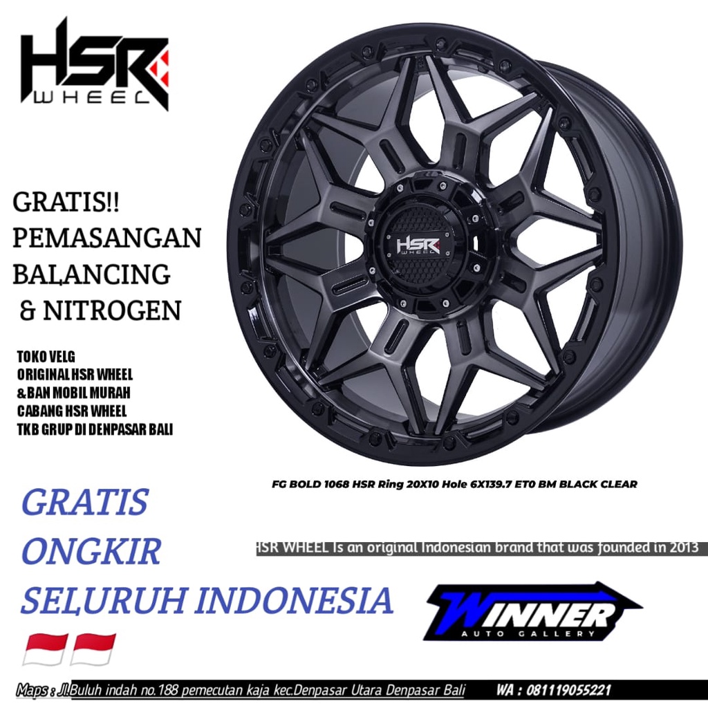 Velg Mobil Original HSR WHEEL R20 FG BOLD Pelek Pajero Fortuner Hilux