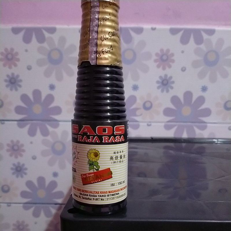 per botol saos super raja rasa cap bunga matahari 150ml.