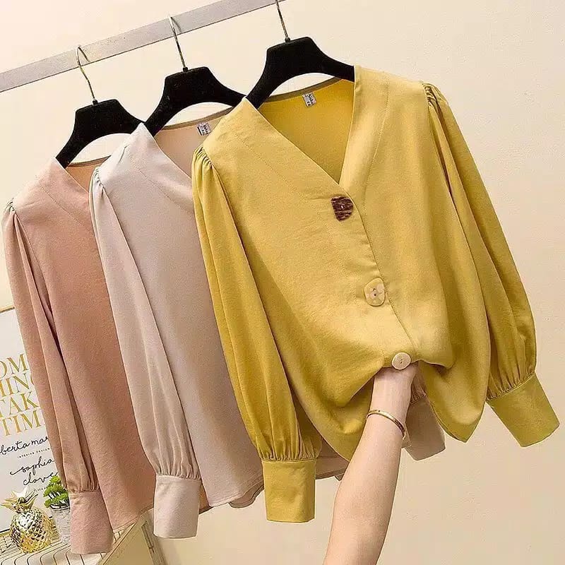 BAJU BLOUSE KOREA / OWLY BLOUSE / ATASAN WANITA ALA KOREA FIT XL