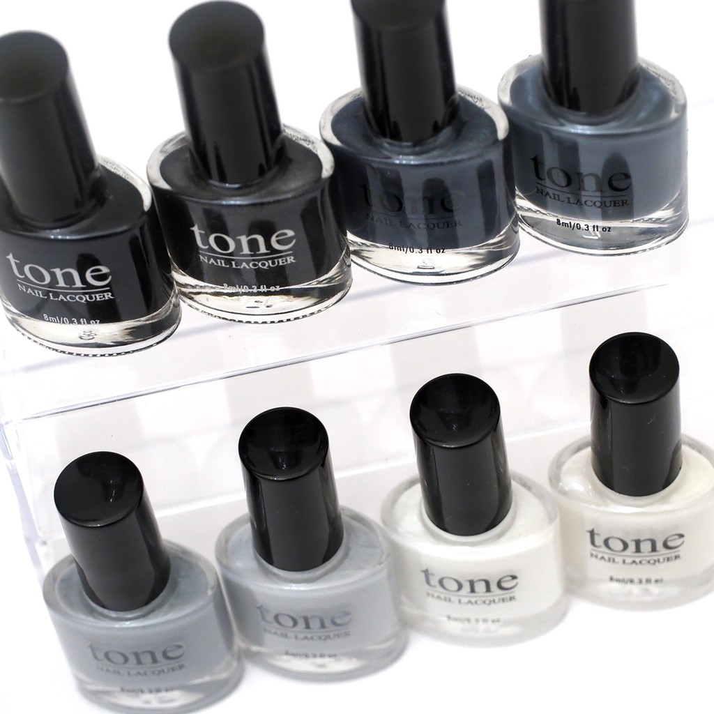 Kutek TONE Nail Polish BPOM Seri Warna Monokrom Hitam Abu Putih High Quality Paling Lengkap