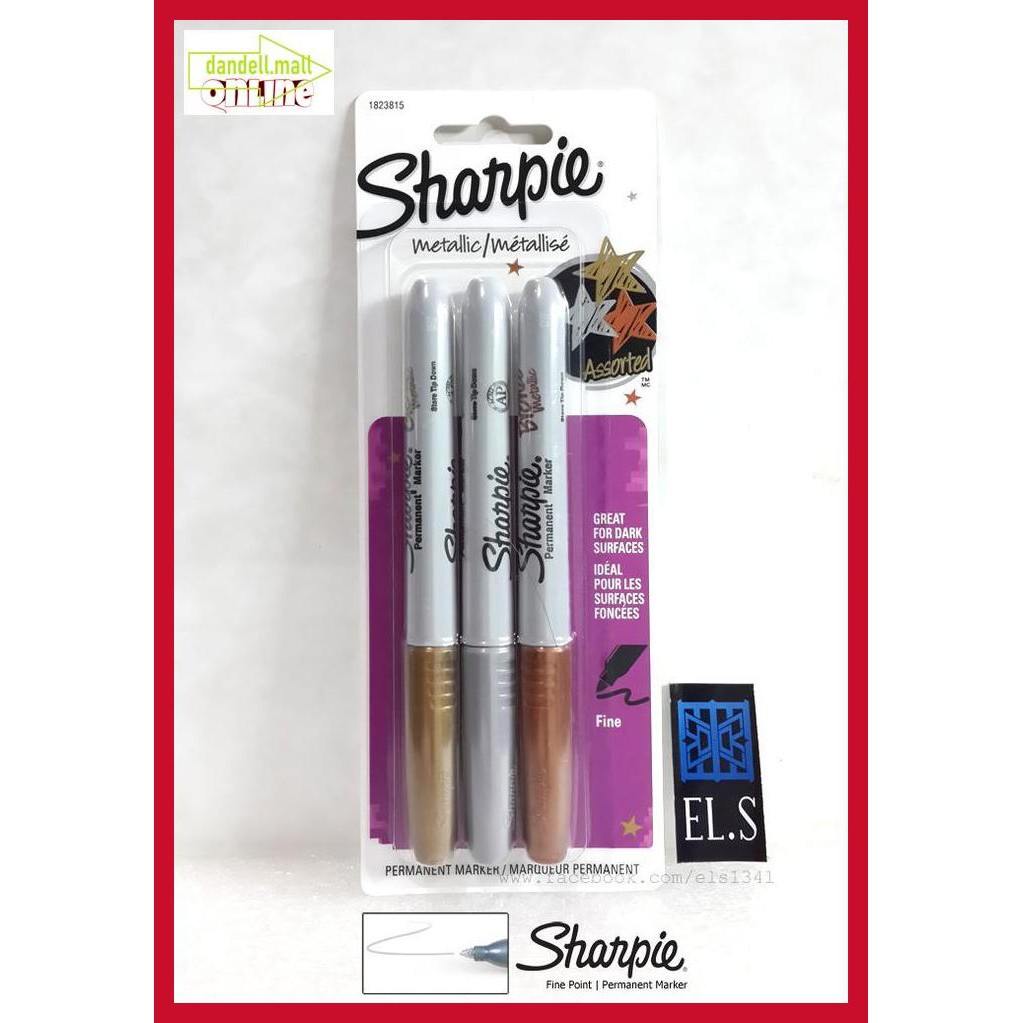 

U8Tyrt67- Sharpie Mettalic Fine Set Of 3 E3Yrf797-