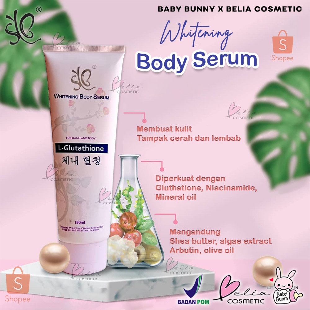 ❤ BELIA ❤ SYB Whitening Body Serum 180ml | Body Lotion | Pemutih Badan | BPOM