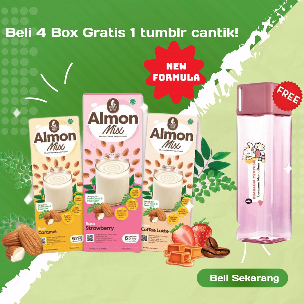 [ FREE TUMBLR ] Almond Milk / Susu Almond MamaBear / ASI BOOSTER