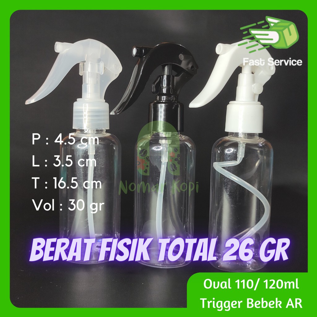 Botol 120ml Oval Mini Trigger Bebek