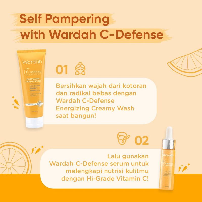 Wardah C-Defense Series , facial wash, serum, dd cream, moisturizer