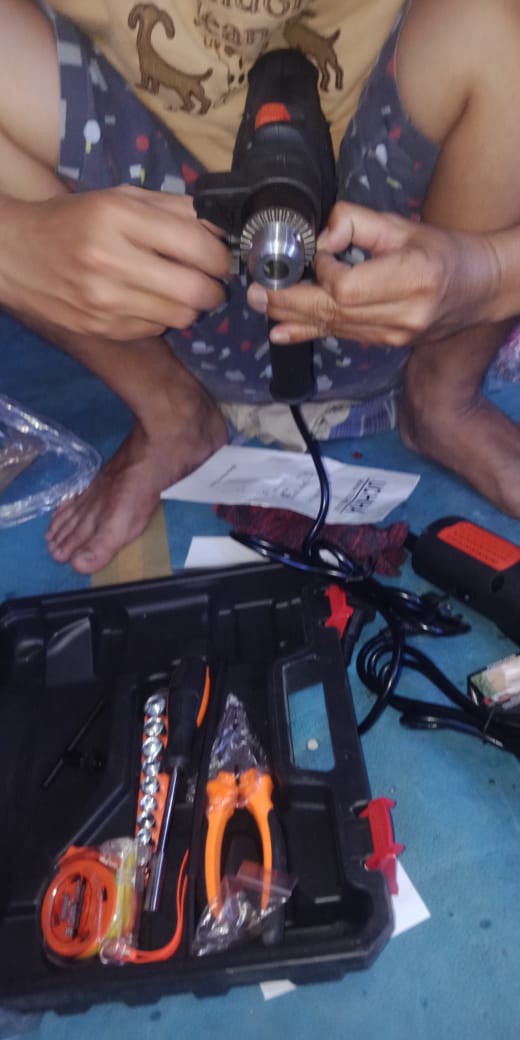 Impact Drill 13mm Fullset Koper Original Uchiha Mesin Bor Besi Beton