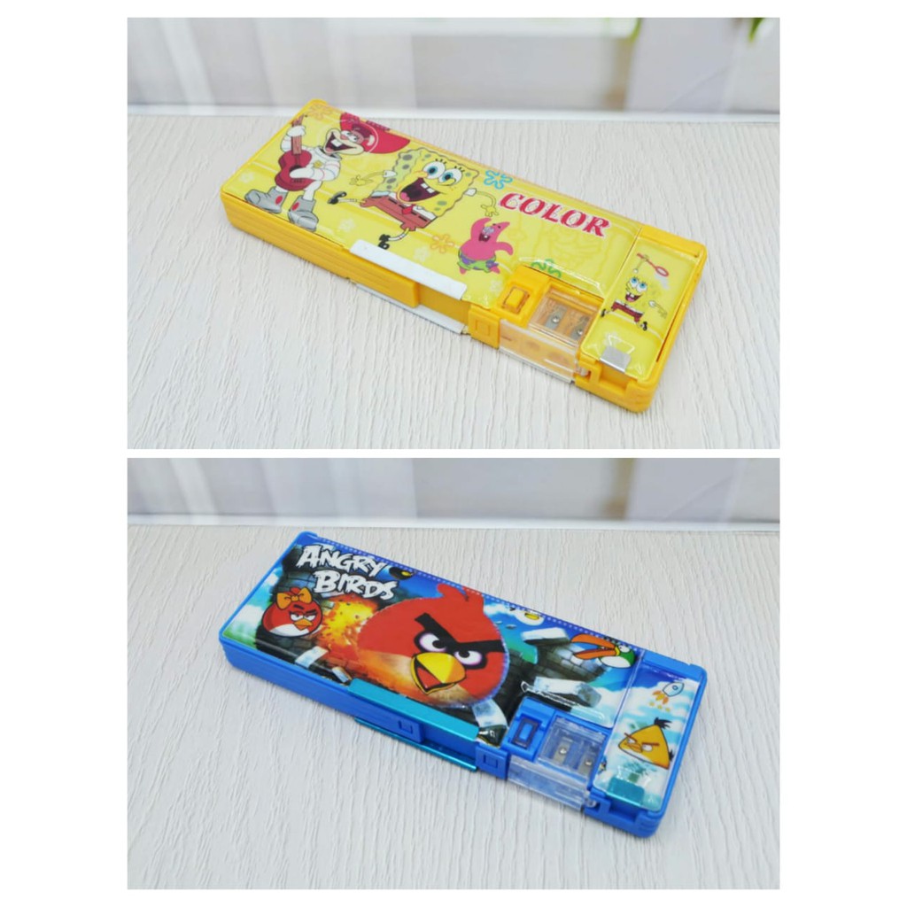 

05154 tepak spongebob tempat pensil spongebobtepak angrybirds dan isinya