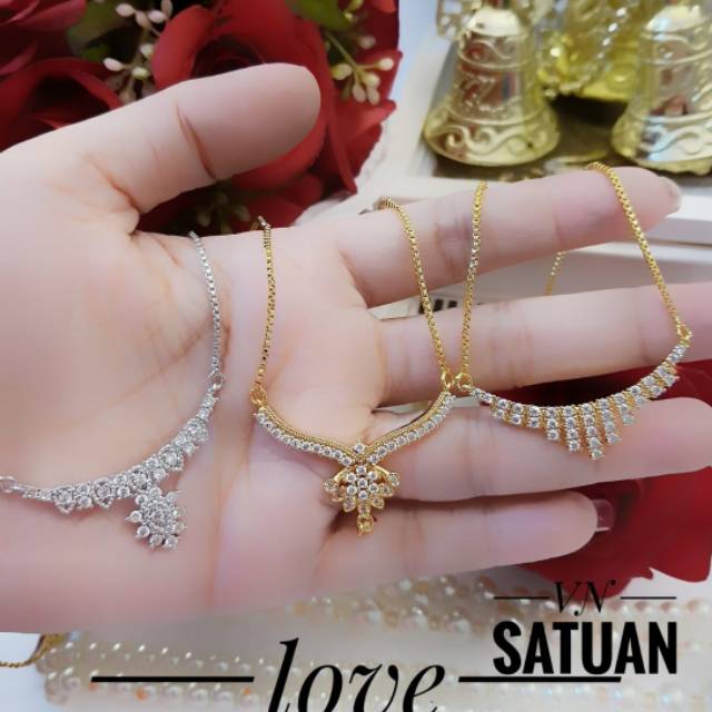 Xuping kalung lapis emas 24k 2318d