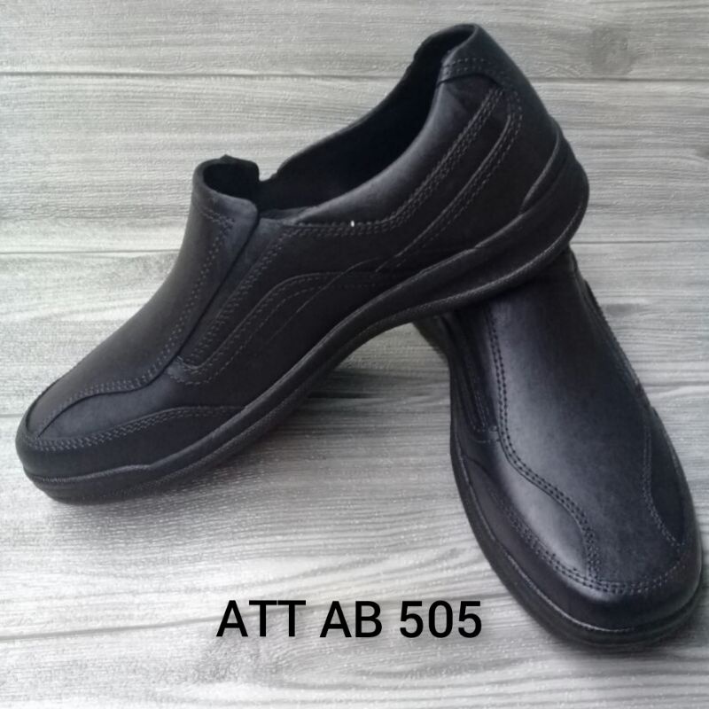 Sepatu Karet Pria ATT AB 505/Sepatu Karet Pria ATT Hitam/Sepatu Slip on Pria/Sepatu Anti Air