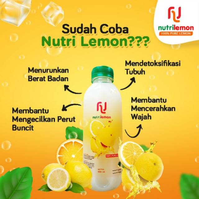 

Nutri Lemon 100% Pure Lemon Original - Diet Lemon Untuk Kesehatan dan Pelangsing Dari OSB