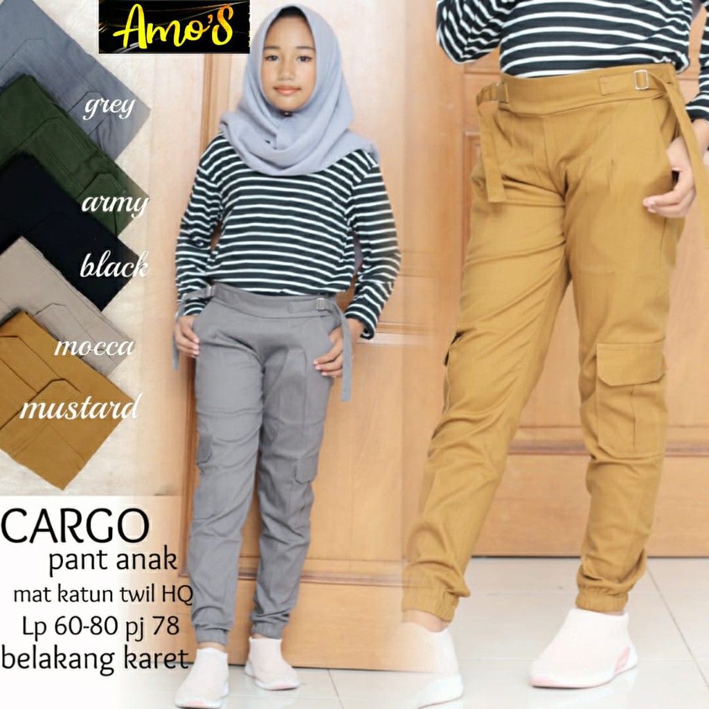 CELANA CARGO ANAK - CELANA ANAK WANITA - CELANA PANJANG - FASHION ANAK