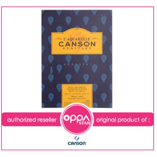 

Kertas Lukis Watercolor Canson Heritage Cold Pressed 23x31 12 lbr 300g 100720016