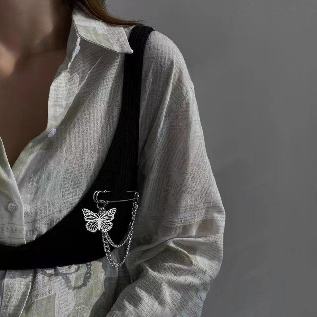 IFYOU Bros Bentuk Smiley Aksen Mutiara Warna Silver Untuk Wanita