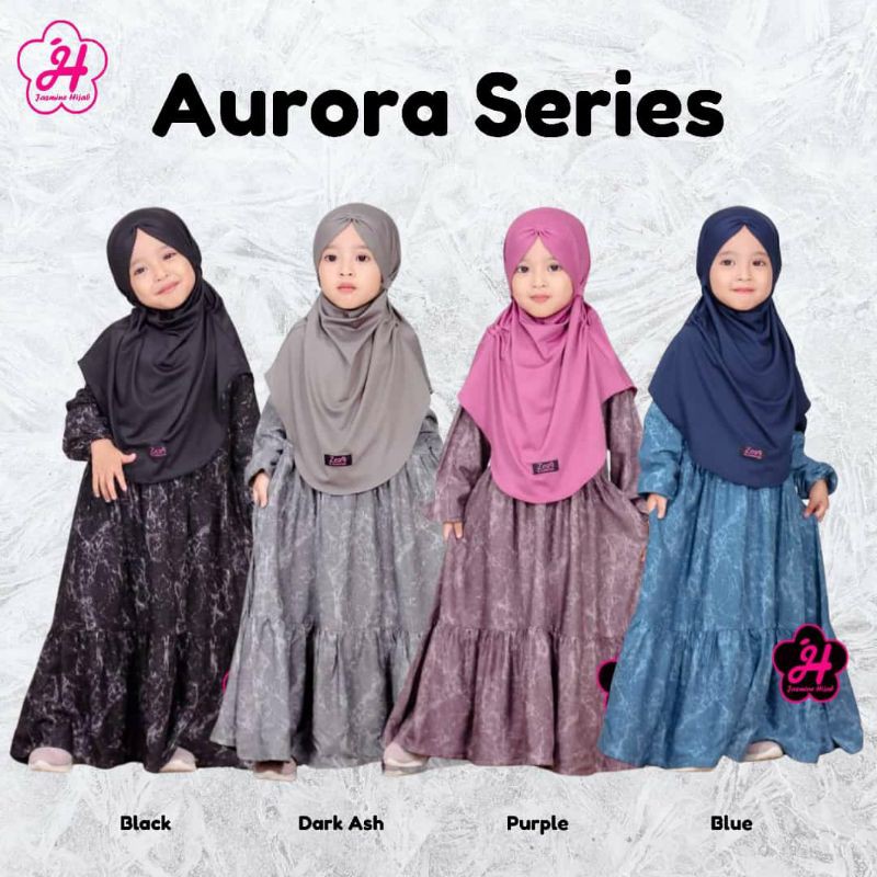 SET GAMIS AURORA SERIES GAMIS SYARI MOTIF TIEDIE BY ZEA JASMINE
