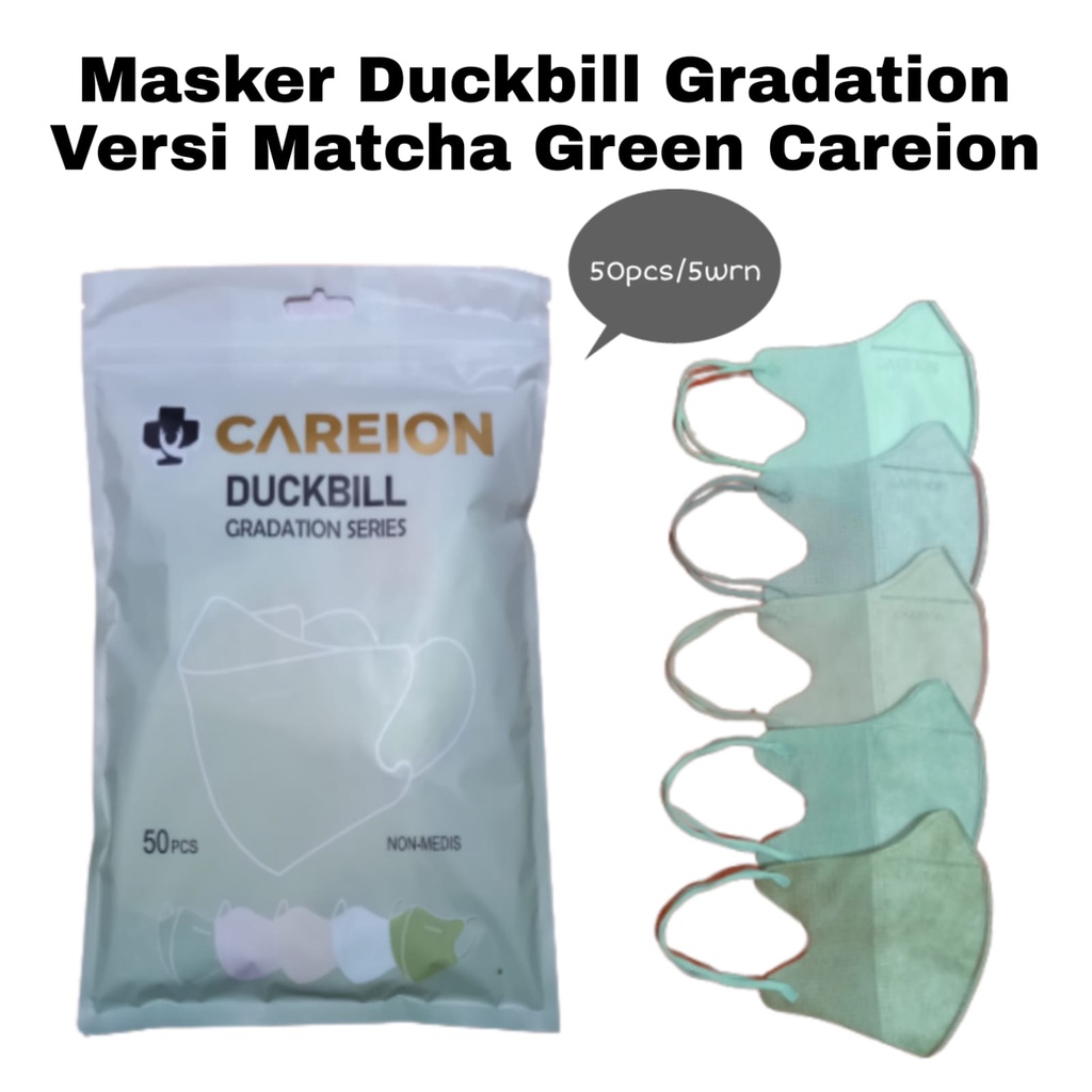 CAREION MASKER DUCKBILL GRADATION SERIES EMBOS 3PLY ISI 50 MIX 5 WARNA