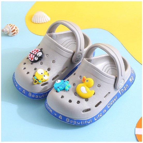 Sandal Anak Laki Laki Anak Bahan EVA Aneka Warna Motif Kartun BEBEK IKAN HEWANAN Untuk Anak IMPOR