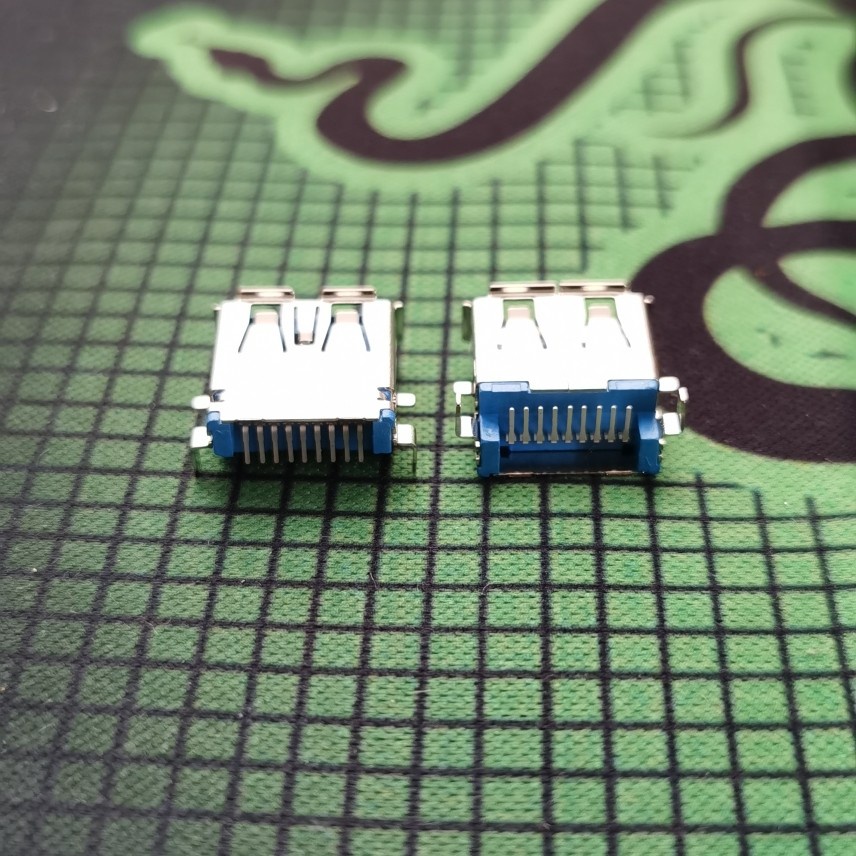 Soket Konektor Usb 3.0 9p Type A Dip Pcb 90 derajat High Speed Data