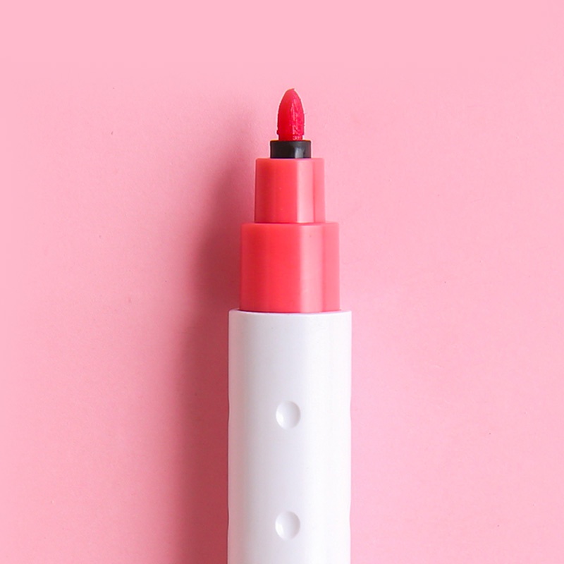 12 Colors 0.6mm Simple Retractable Highlighter INS Anti-Blooming Ink Colorful Marker