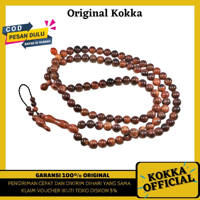 (Cod) Tasbih Kayu Kaokah Bulat 10mm Asli 100% Kaukah Kaoka Kauka Kokkah Koka By Kokka Official